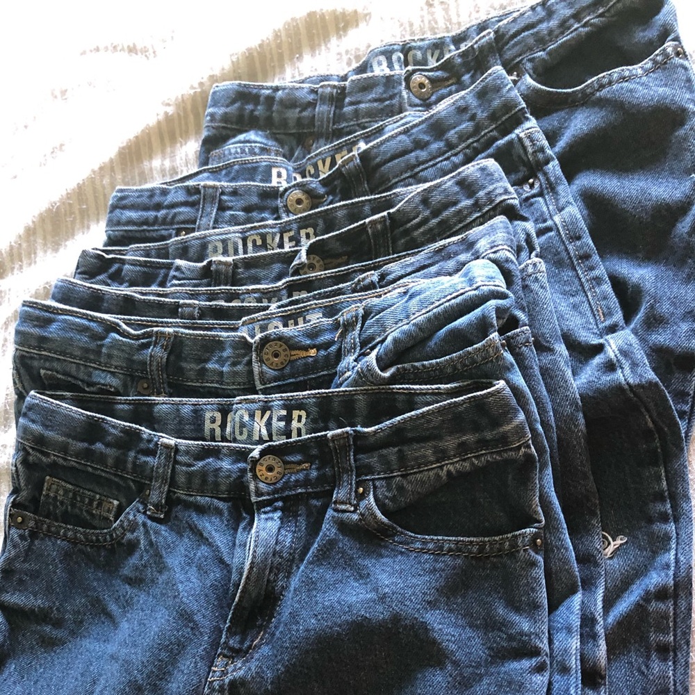 Six pairs of Crazy 8 boy’s Husky jeans.